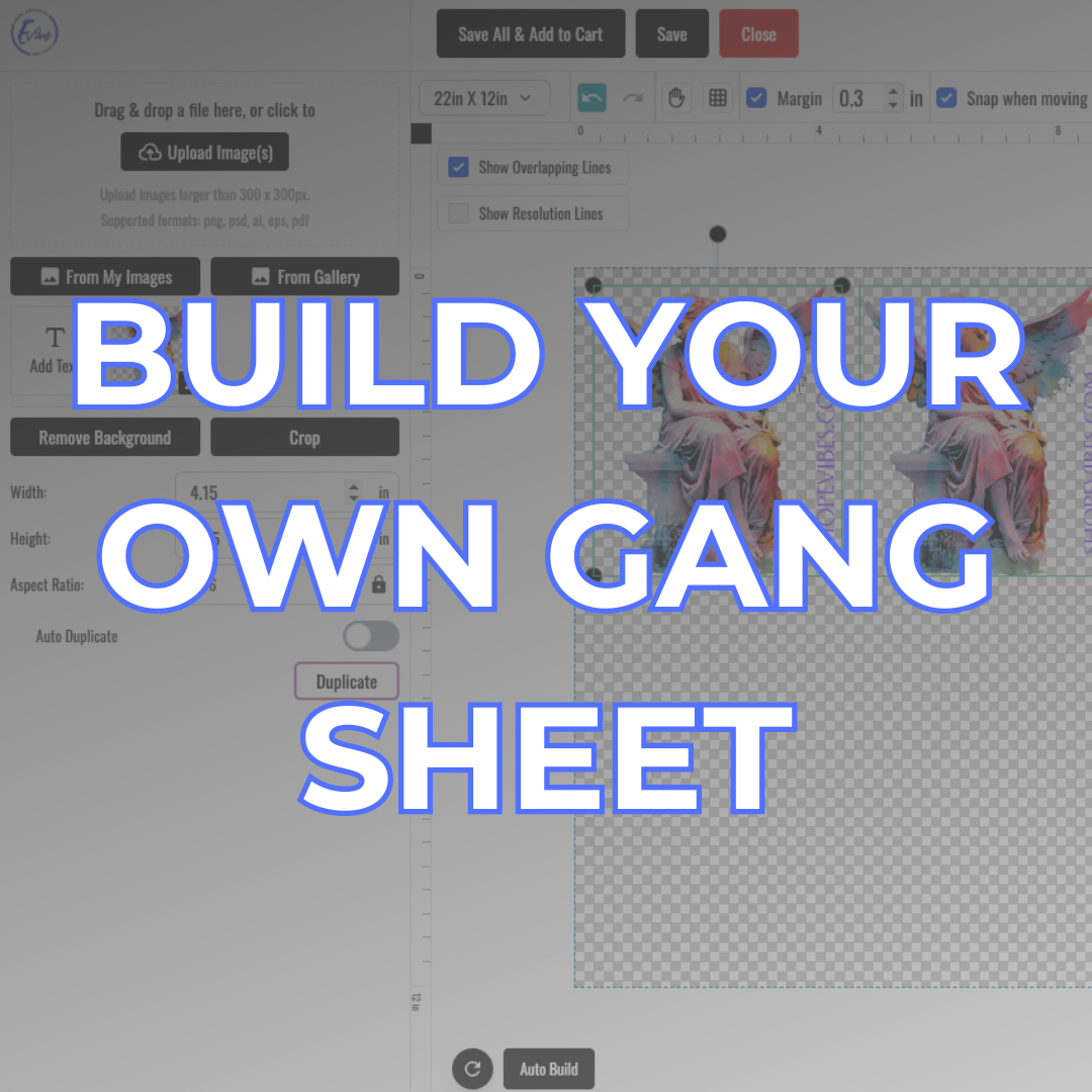 DTF Transfer Builder - Gang Sheet – Evibes Transfers