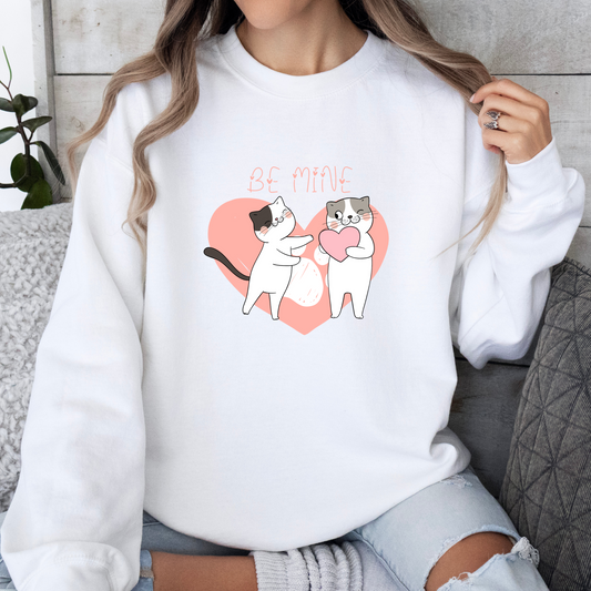 Be Mine Kitties Crewneck - Adult Crewneck