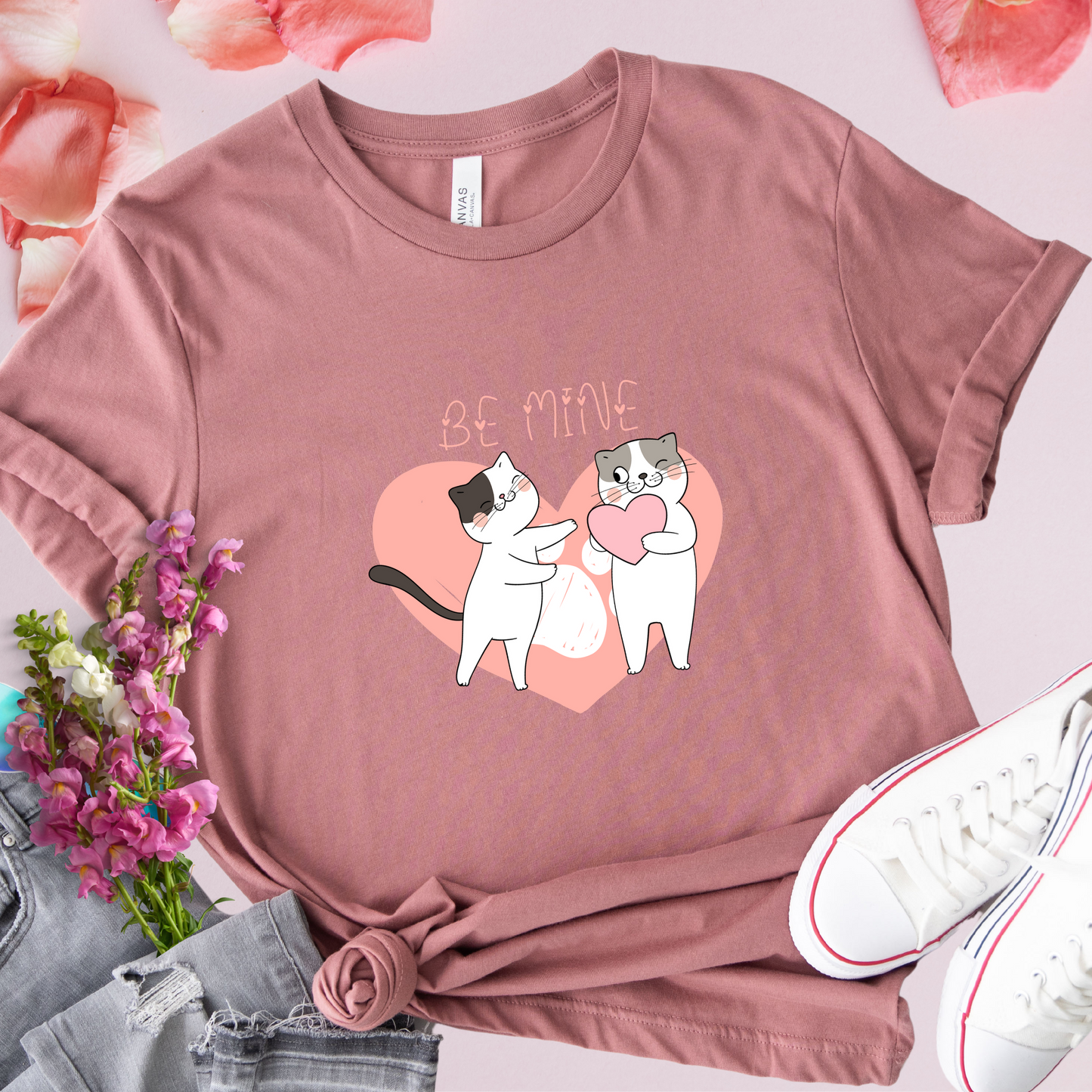 Be Mine Kitties Tee - Adult Tee