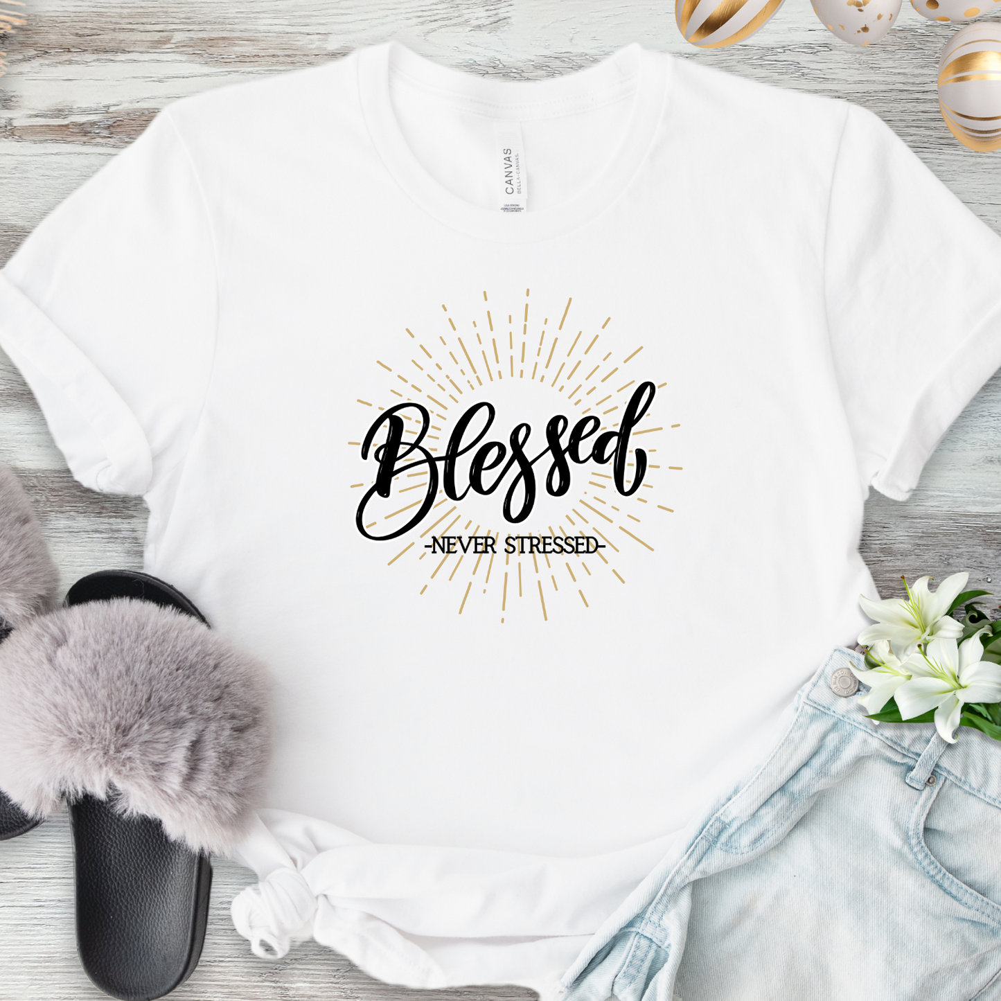 Blessed Never Stressed Tee - Adult Tee