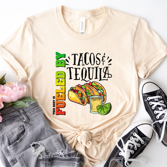 Fueled by Tacos & Tequila - Adult Tee