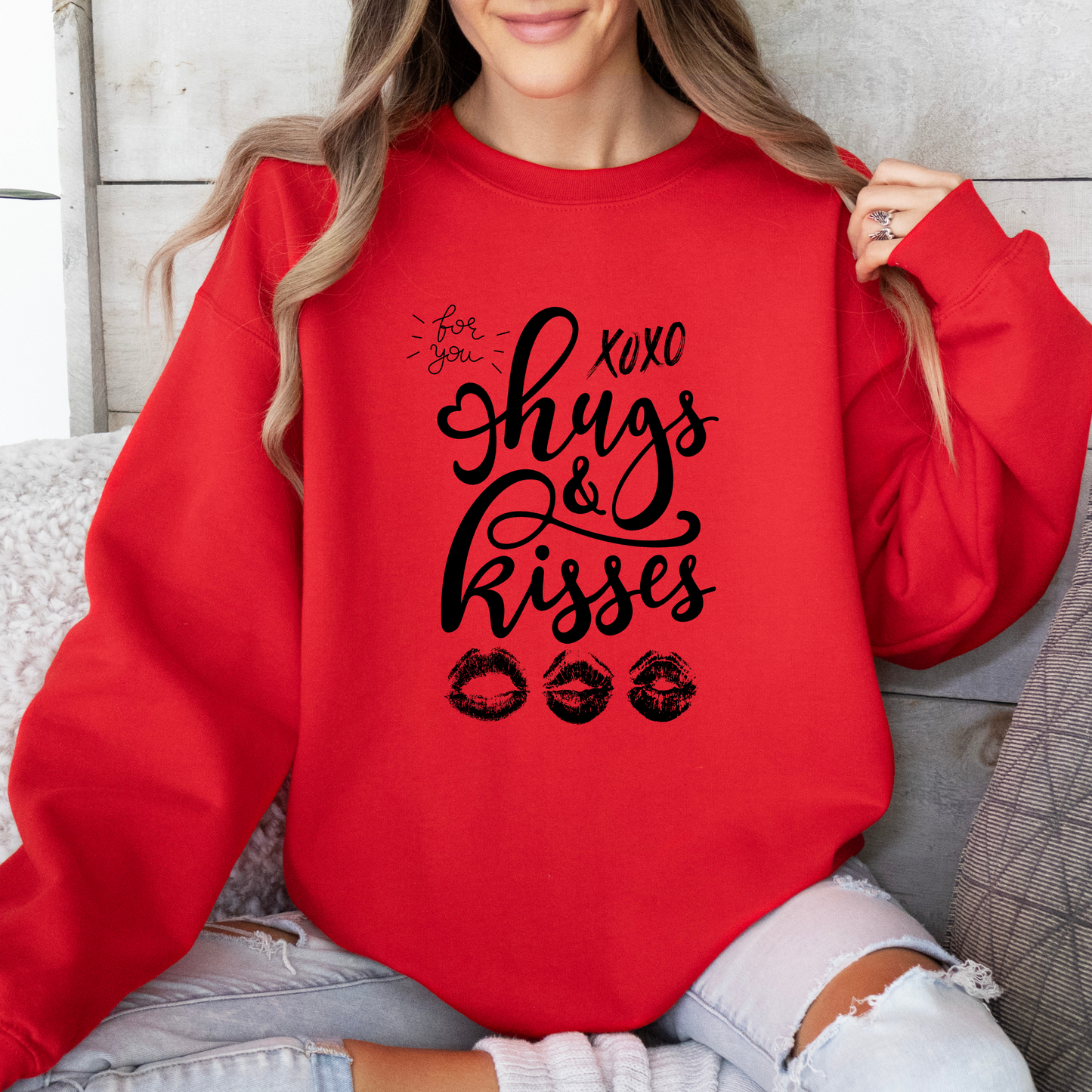 Hugs & Kisses Crewneck - Adult Crewneck