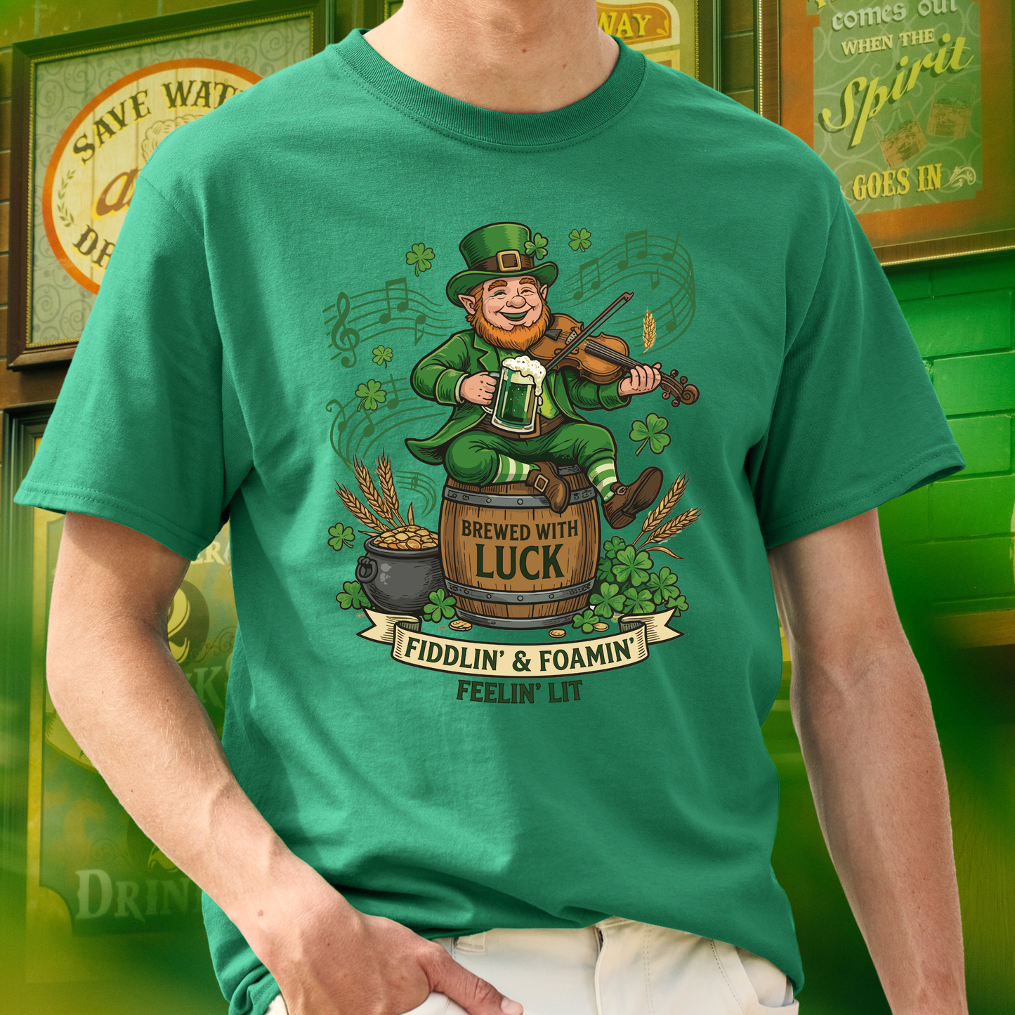 Brewed with luck - Adult Tee