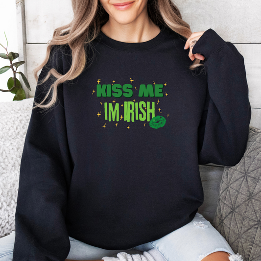 Kiss Me Im Irish Crewneck - Adult Crewneck