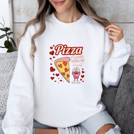 Pizza Never Broke My Heart Crewneck - Adult Crewneck