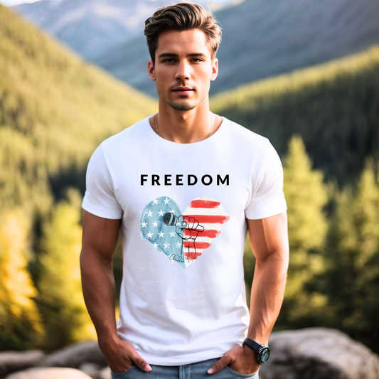 FREEDOM CK - Adult Tee in White